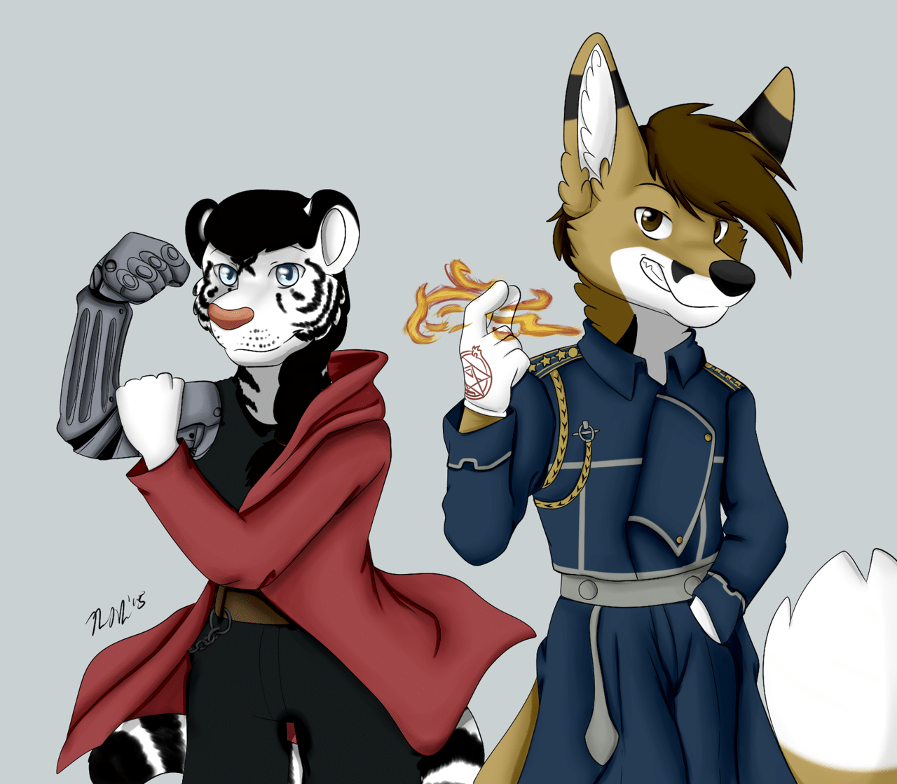 Kobaj and Serathano cosplaying.