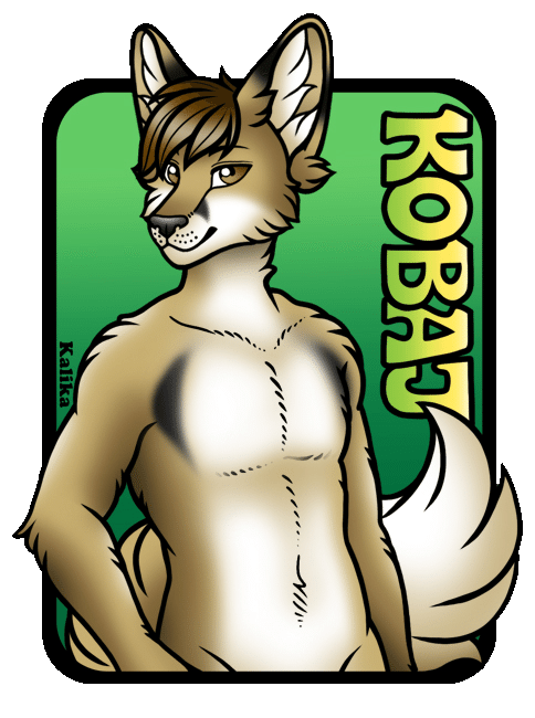 Kobaj standing happy.