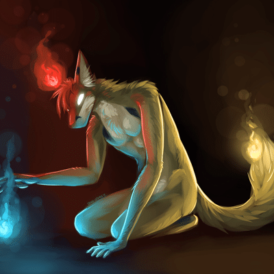 Kobaj practicing some magic.