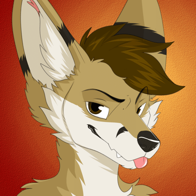 Jakob giving a coy blep.